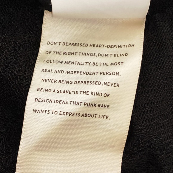 EUC Punk Rave Long Sleeve Sheer High Neck Cutout Blouse - Picture 9 of 9